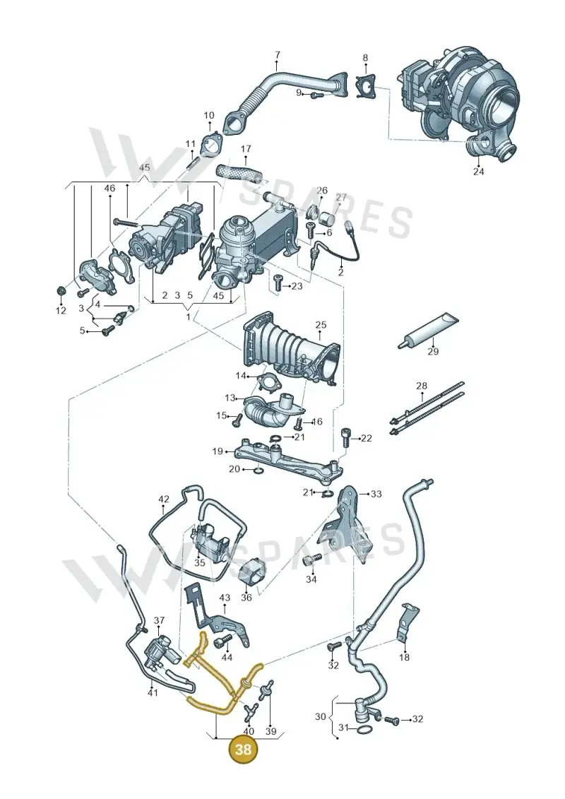 059131375J — Audi Q8 Quattro 3,0 (2018-) diagram 429131200, position 38