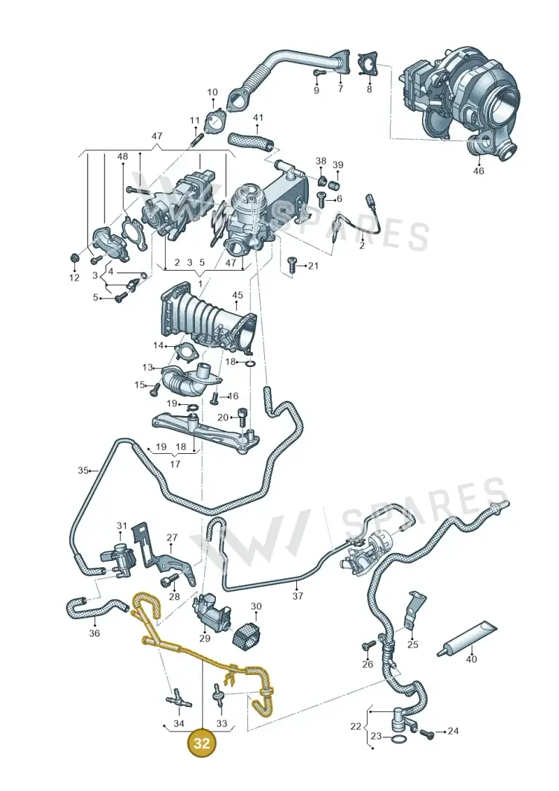 059131375P — Audi A6 2.0 (2018-) diagram 435131400, position 32