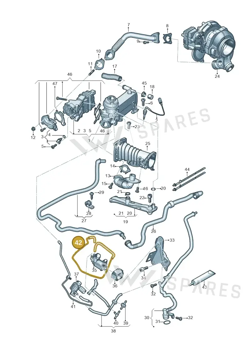059131386G — Audi A8L (2017-2022) diagram 838131400, position 42