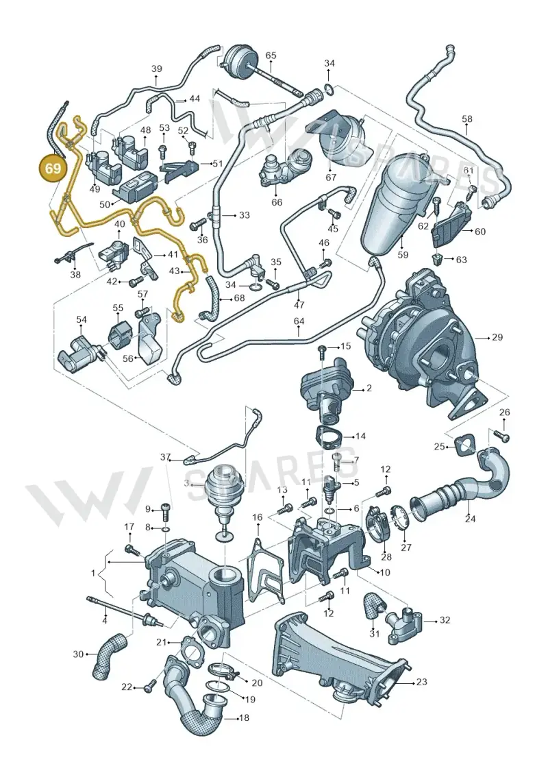 059131492BS — Audi Q5 qu. 2.0 TDI (2012-2017) diagram 717131200, position 69