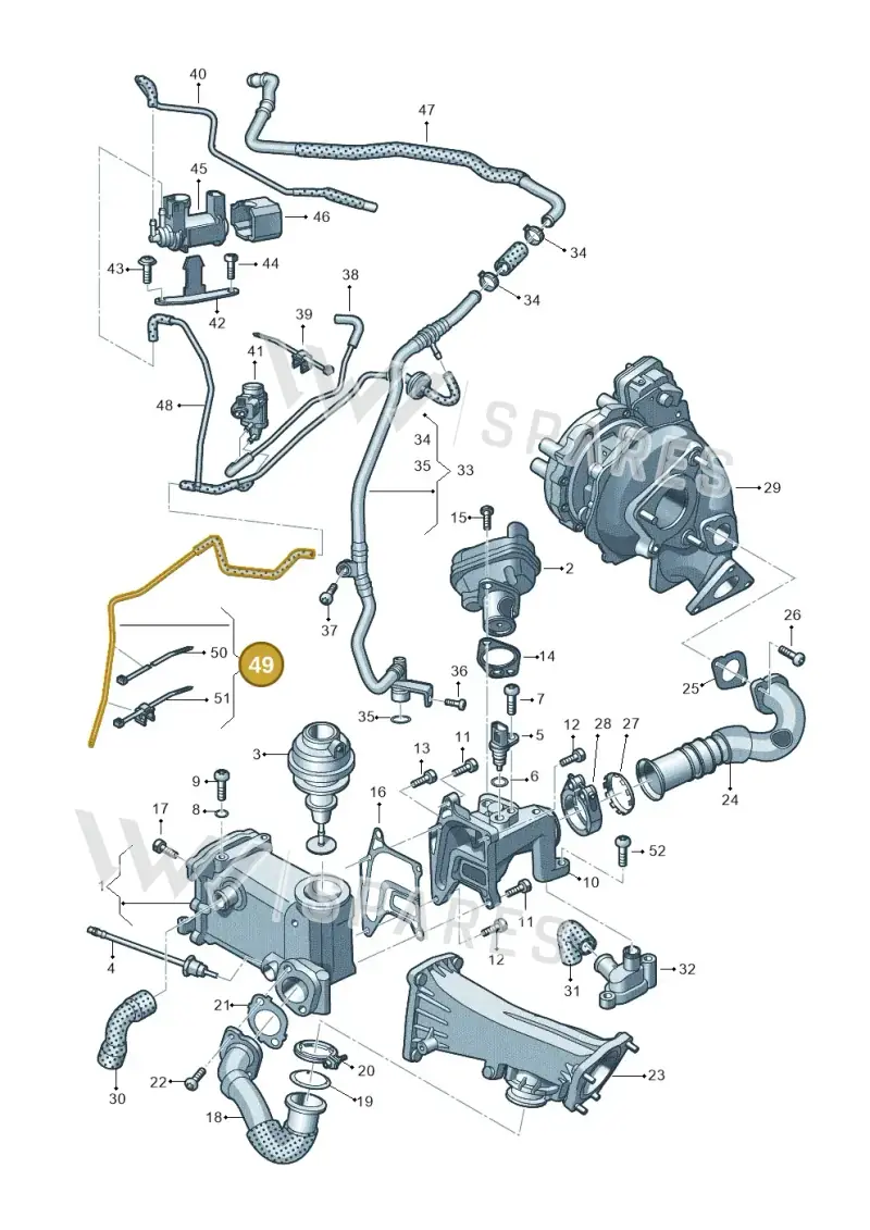 059131492BS — Audi Q5 qu. 2.0 TDI (2012-2017) diagram 675131130, position 49