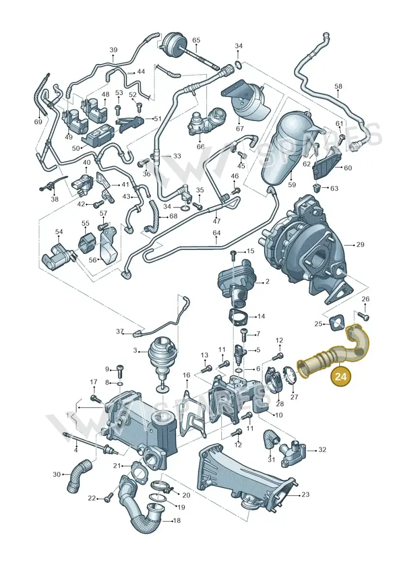 059131525BK — Audi A6 Av. qu. 3.0 (2012-2018) diagram 717131200, position 24
