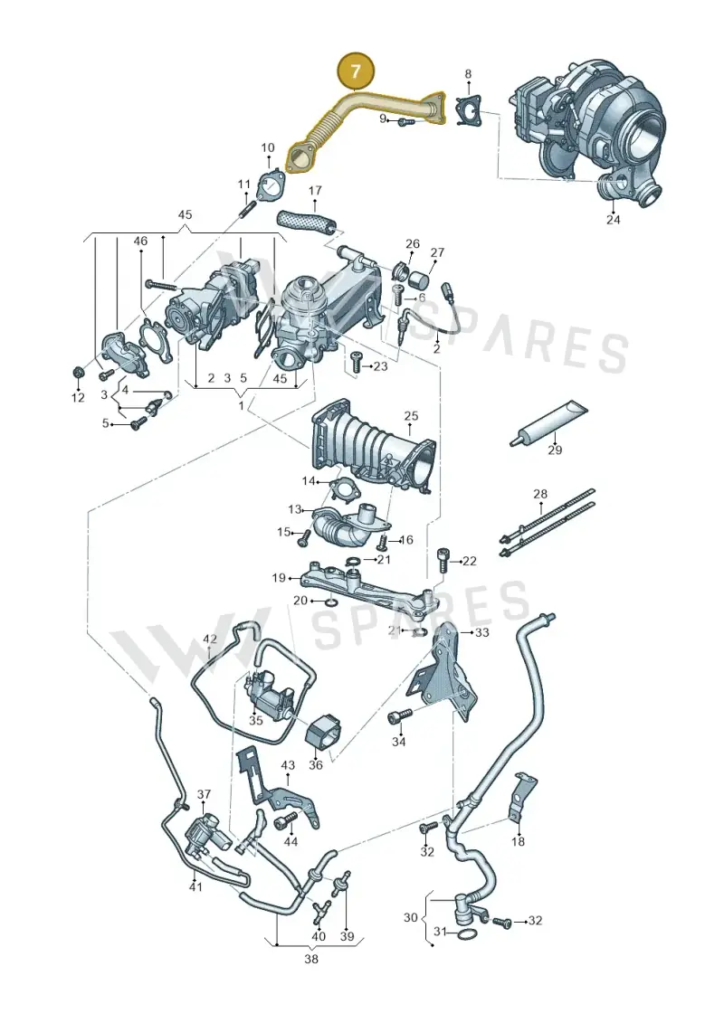 059131525EG — Audi Q8 Quattro 3,0 (2018-) diagram 429131200, position 7