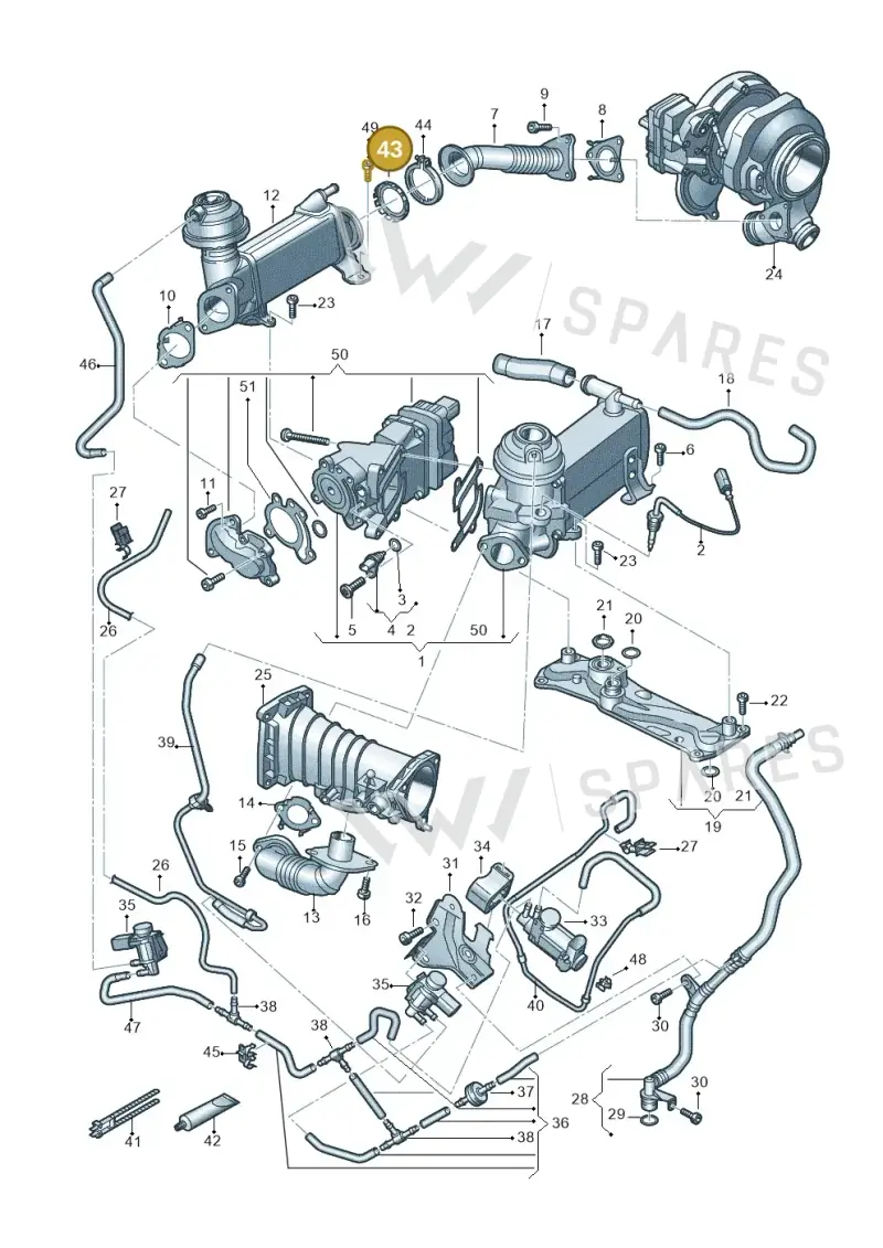 059131547P — Audi Q7 qu. 3.0 TDI (2015-2019) diagram 859131300, position 43