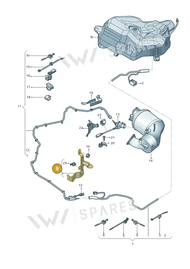 059131561G — Audi A7 Sportback (2014-2018) diagram 798201360, position 9