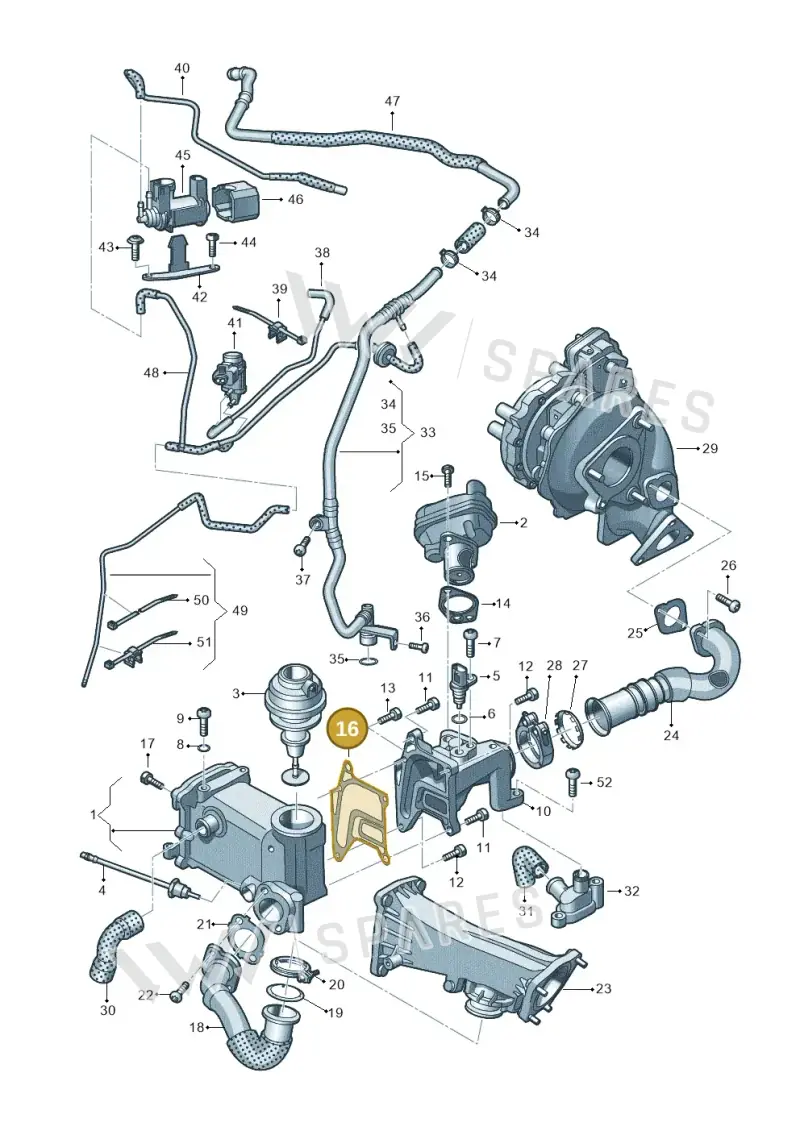 059131599G — Audi A7 Sportback (2014-2018) diagram 675131130, position 16