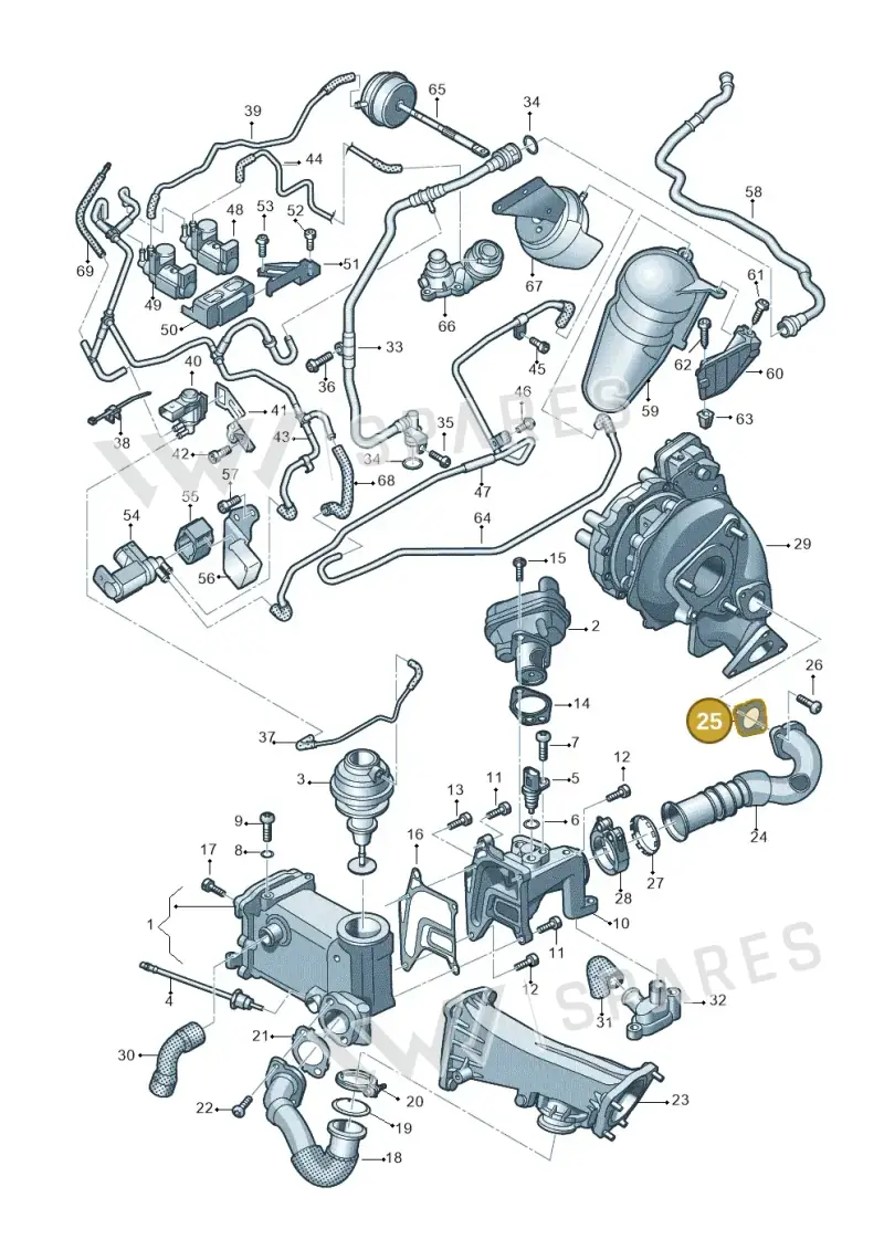 059131599K — Audi A7 Sportback (2014-2018) diagram 717131200, position 25