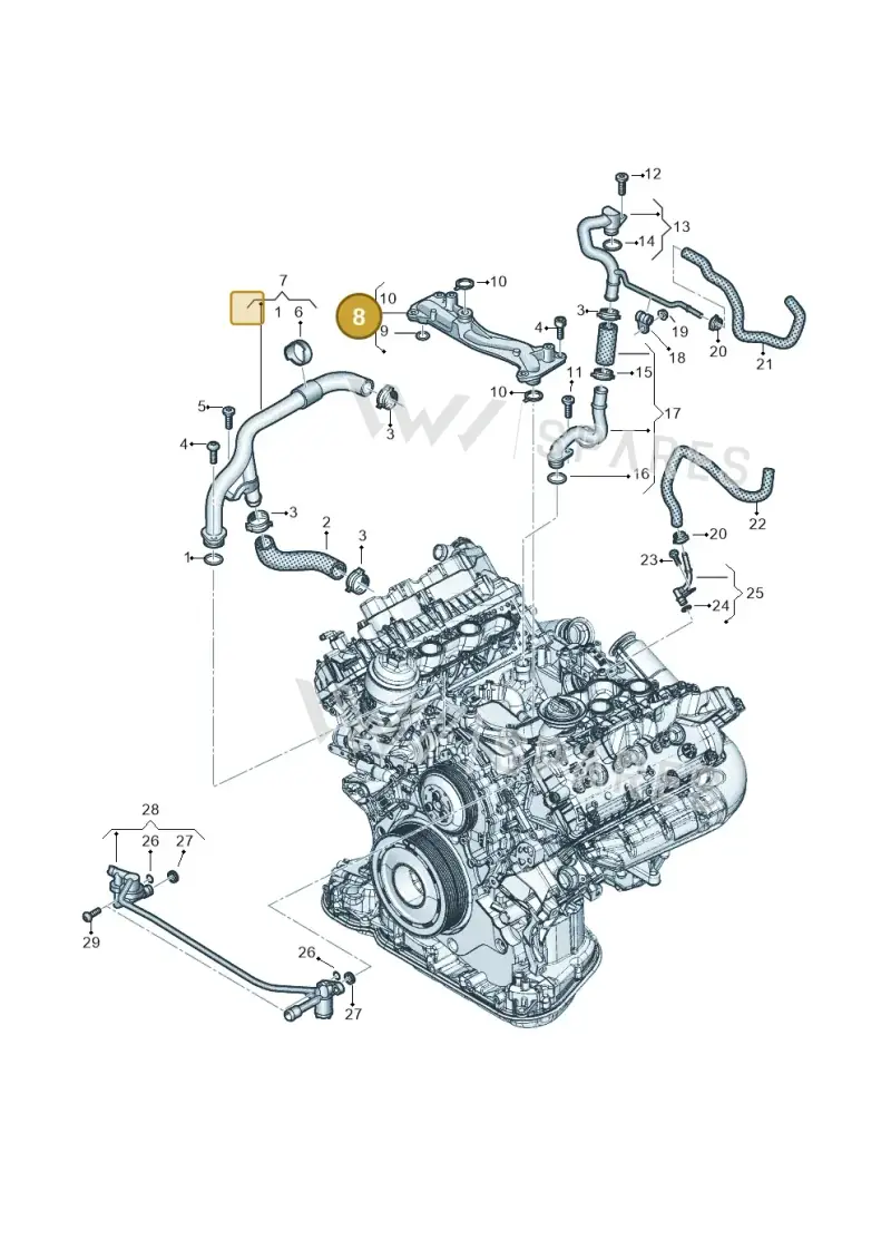 059131680L — Audi A6 2.0 (2018-) diagram 896121202, position 8