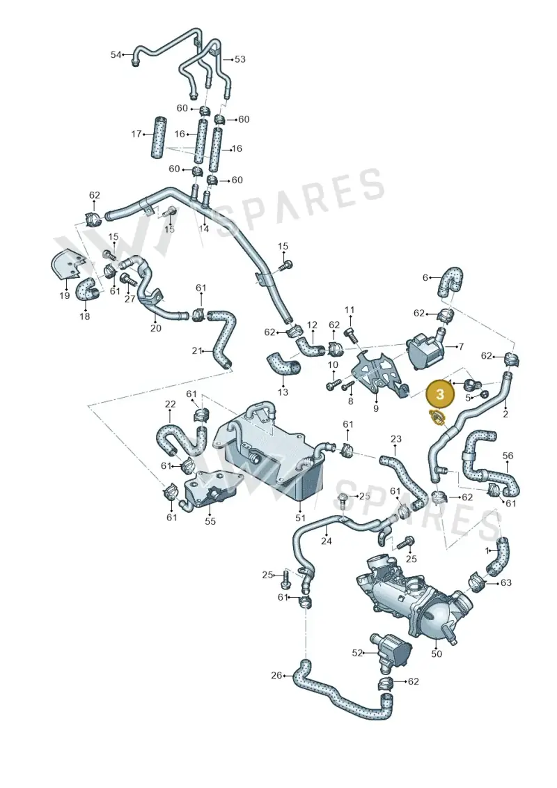 059131694AP — Audi A8L qu. 3.0 TDI (2013-2018) diagram 771121420, position 3