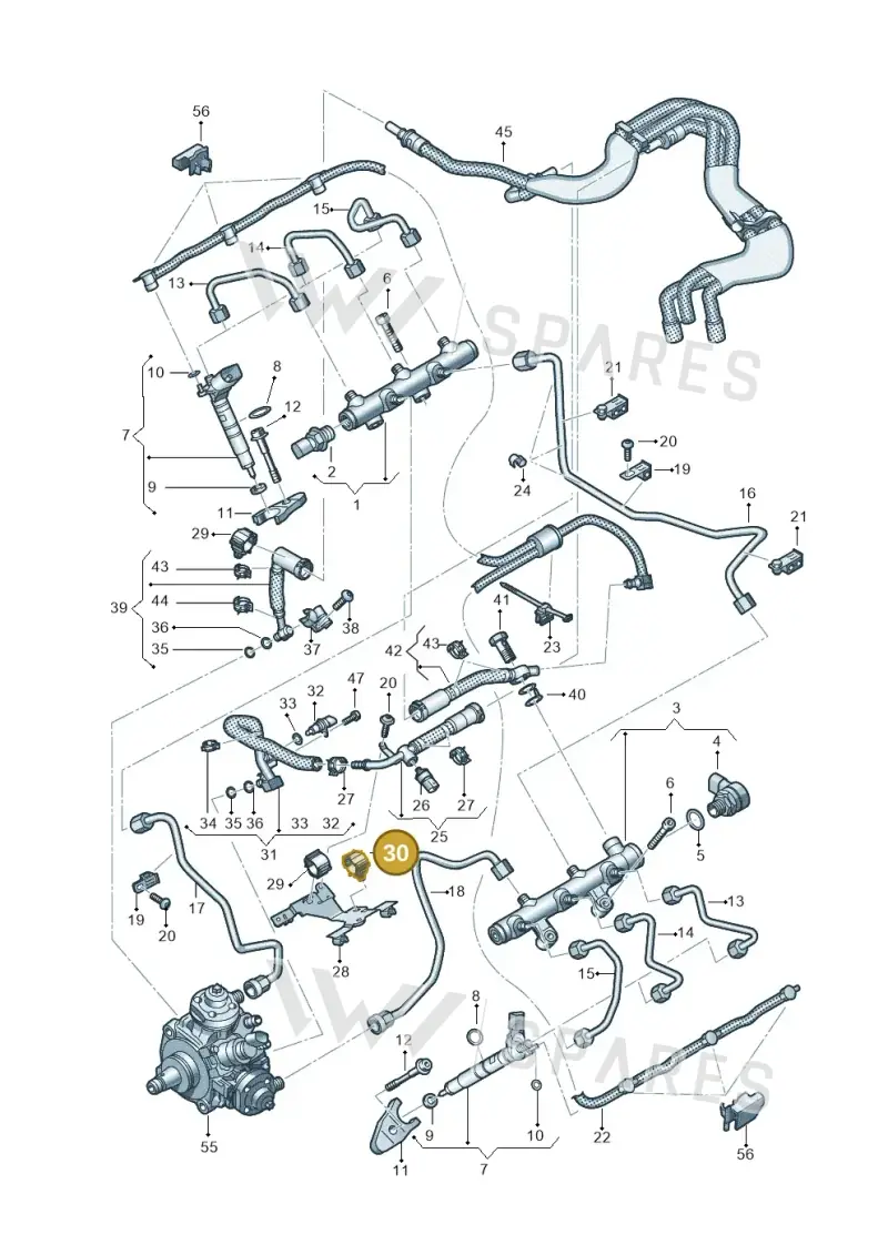 059131694CH — Audi A6 2.0 (2018-) diagram 435130950, position 30