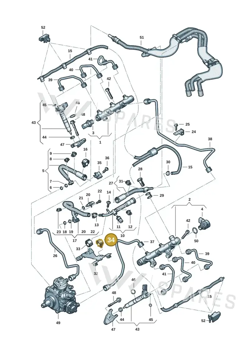 059131694CH — Audi Q8 Quattro 3,0 (2018-) diagram 738130901, position 34