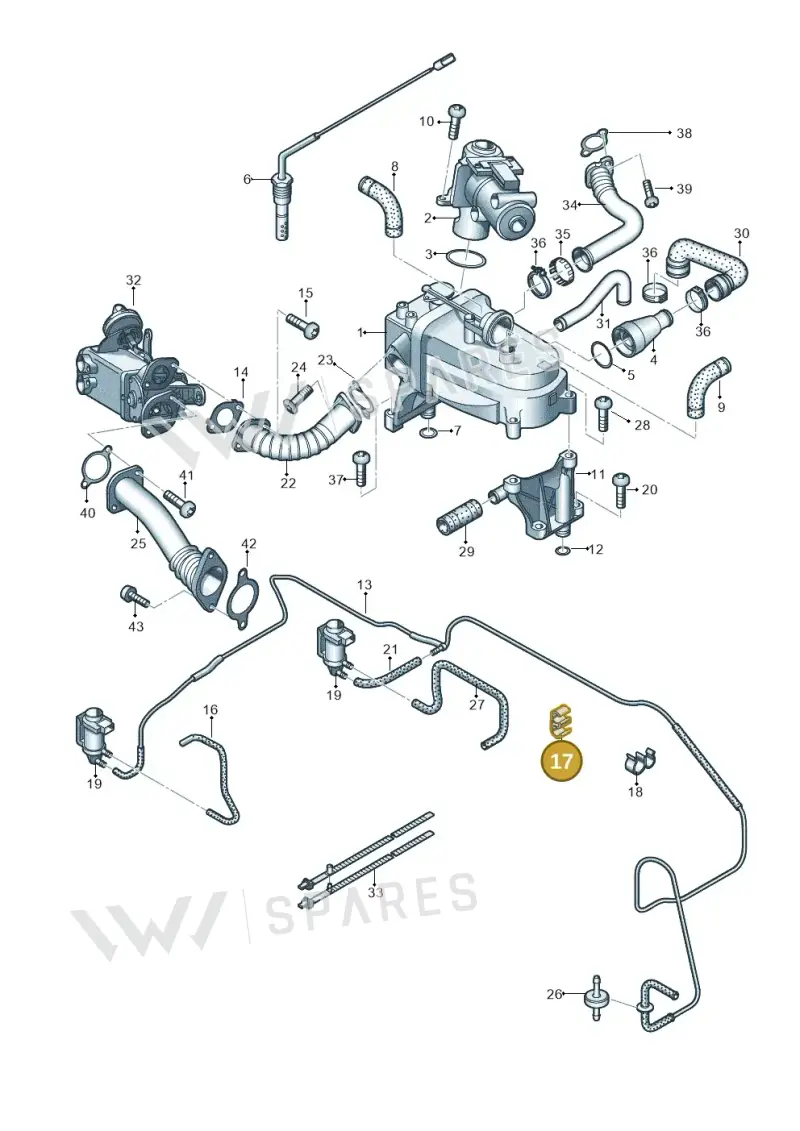 059131694P — Audi Q7 qu. 3.0 TDI (2009-2015) diagram 493131110, position 17