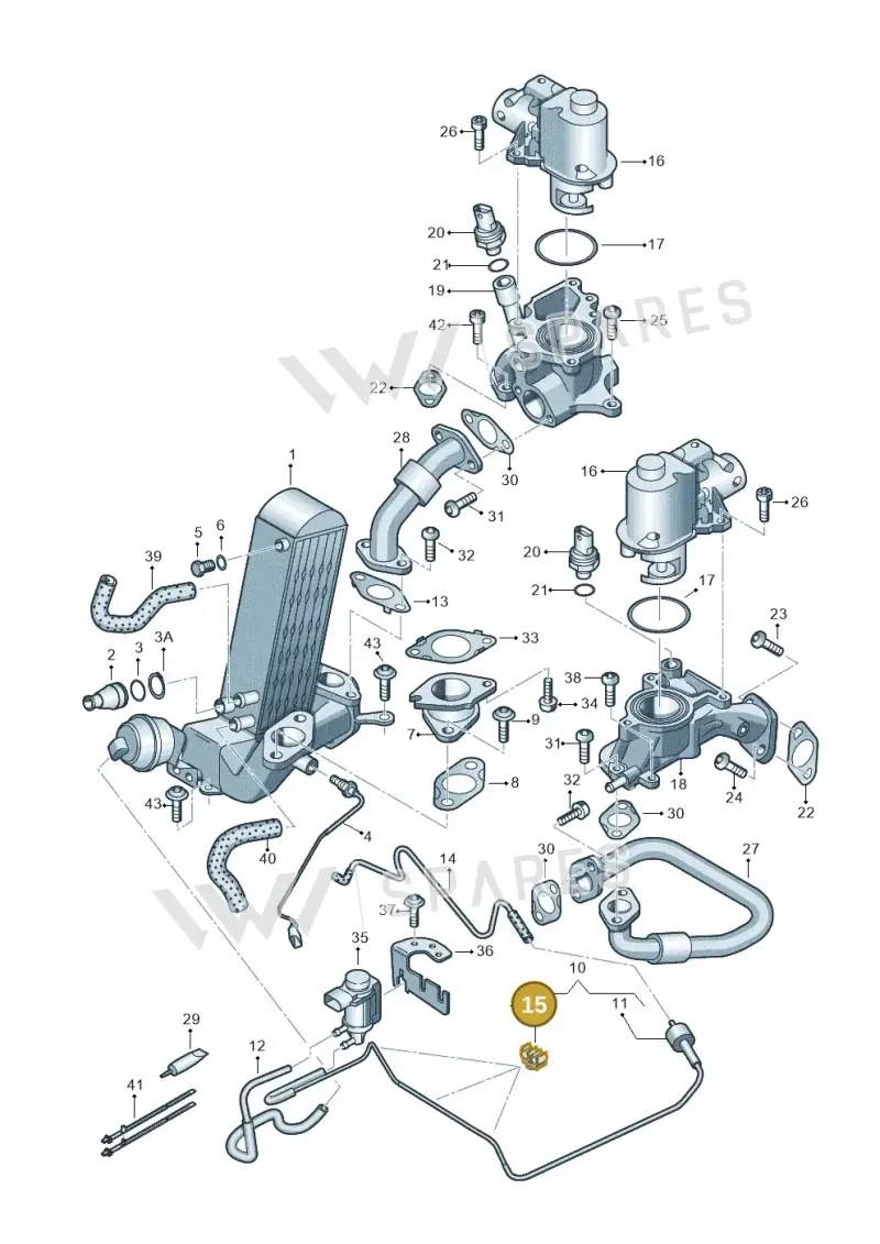 059131694P — Audi A8L qu. 3.0 TDI (2013-2018) diagram 675131120, position 15