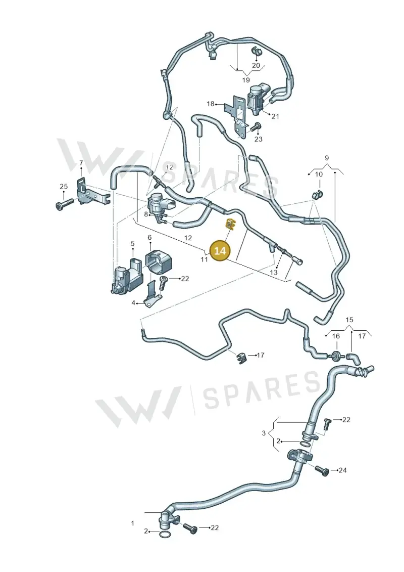 059131694P — Audi Q8 Quattro 3,0 (2018-) diagram 859131370, position 14