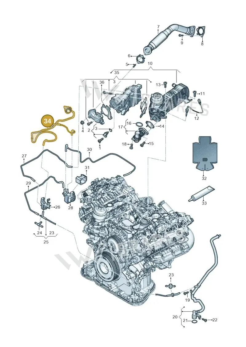 059131995M — Audi Q8 Quattro 3,0 (2018-) diagram 896131060, position 34
