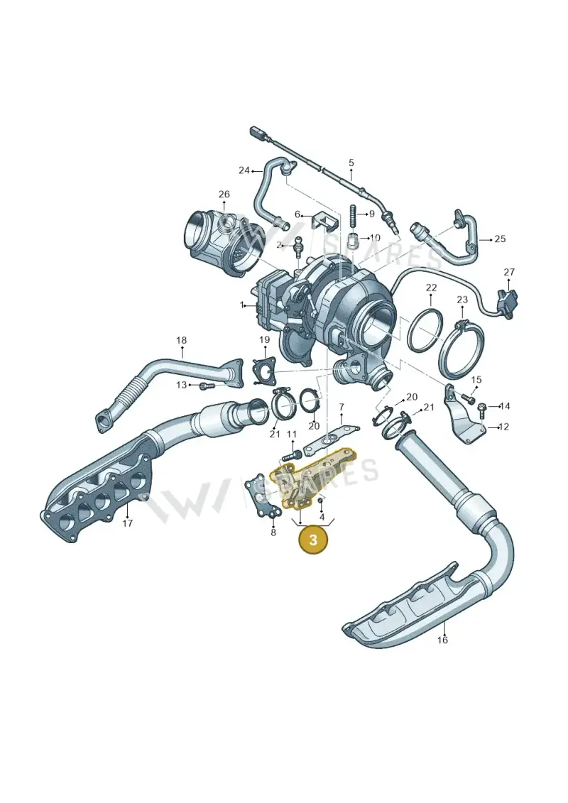 059145093M — Audi Q8 Quattro 3,0 (2018-) diagram 788145350, position 3