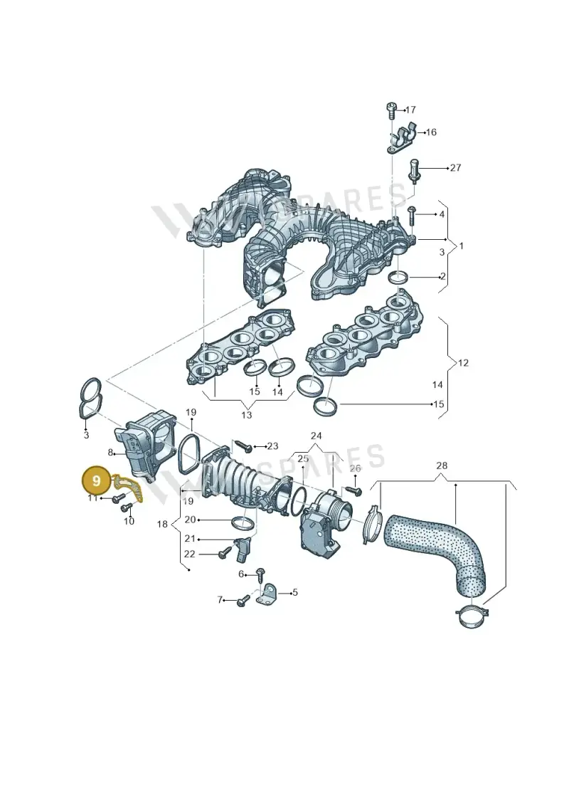 059145160AF — Audi A5 Cabrio 2.0 (2016-2018) diagram 859129600, position 9