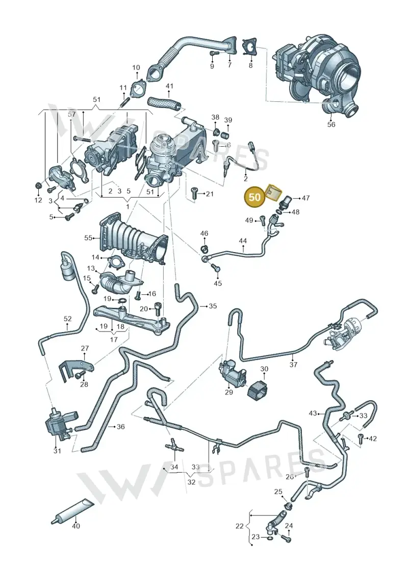 059145203 — Audi A6 2.0 (2018-) diagram 435131420, position 50