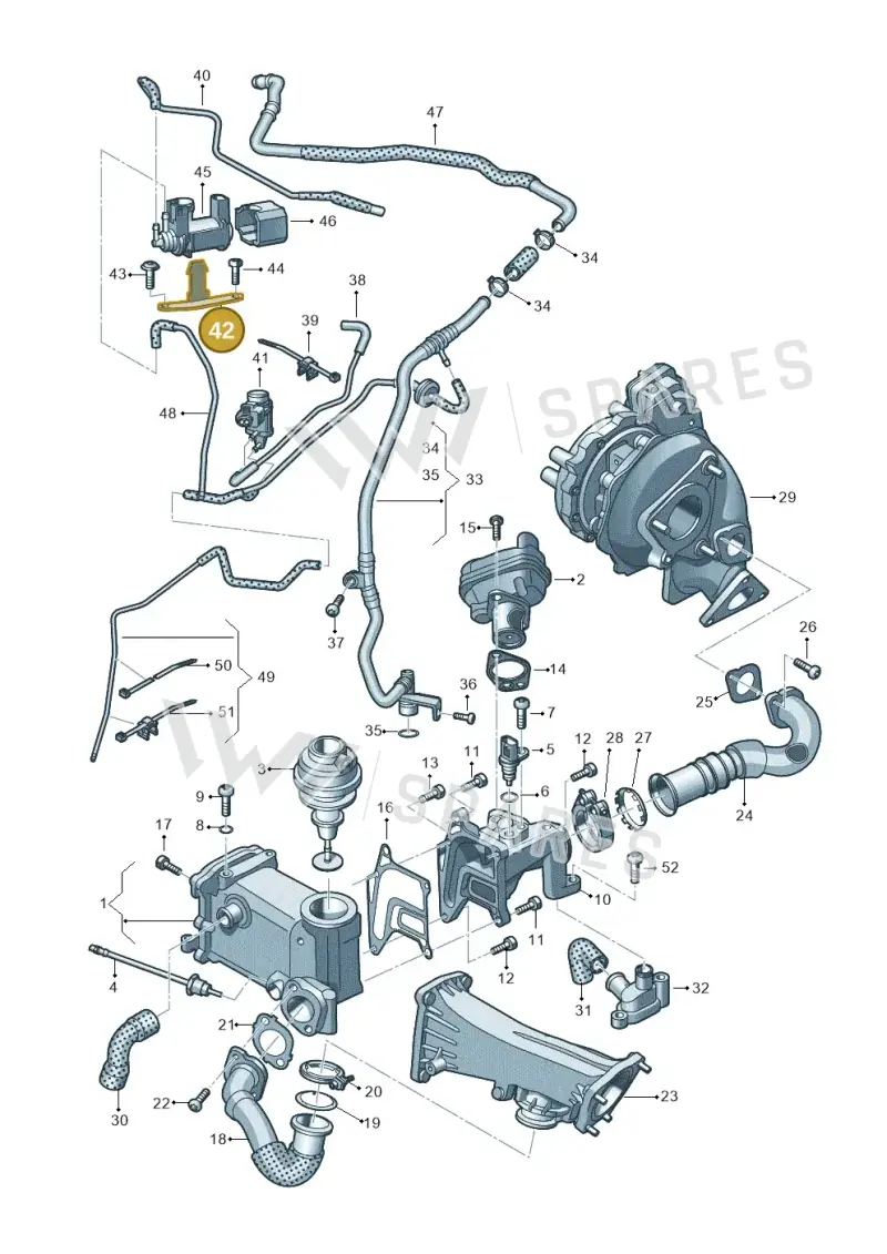059145245D — Audi A7 Sportback (2014-2018) diagram 675131130, position 42