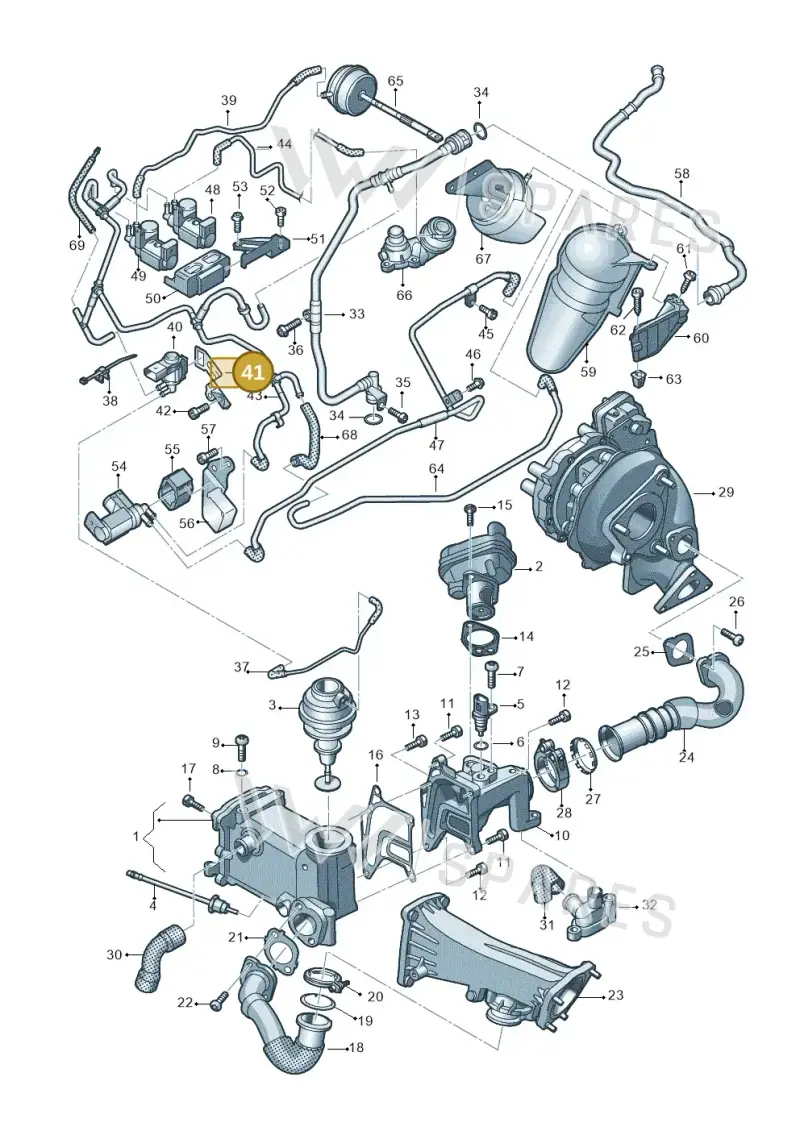 059145245H — Audi A7 Sportback (2014-2018) diagram 717131200, position 41