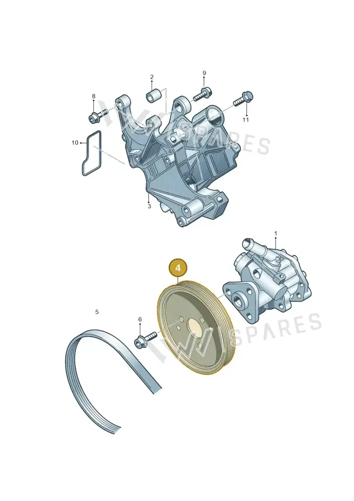 059145255J — Audi A8L qu. 3.0 TDI (2009-2014) diagram 291145750, position 4