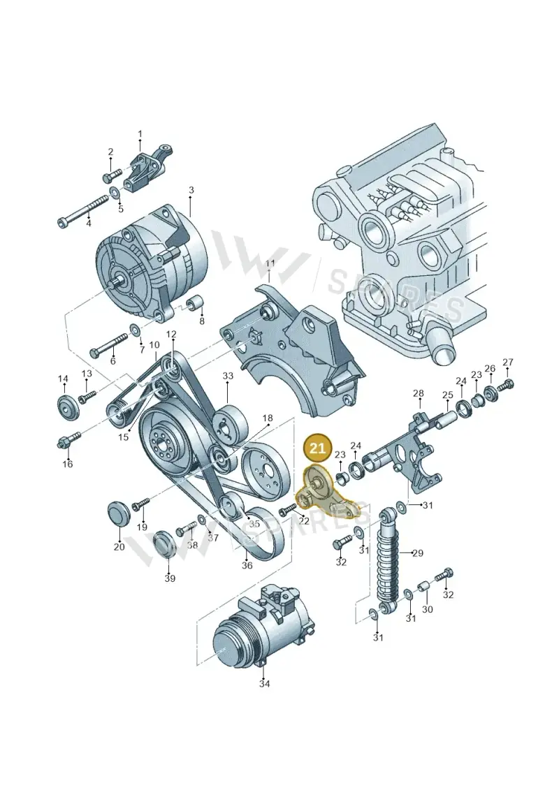 059145283A — Audi A4/S4/Av./qu.     05> (2005-) diagram 152903500, position 21