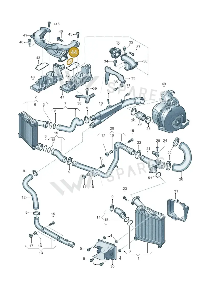 059145625 — Audi Q7 qu. 3.0 TDI (2009-2015) diagram 274145780, position 44
