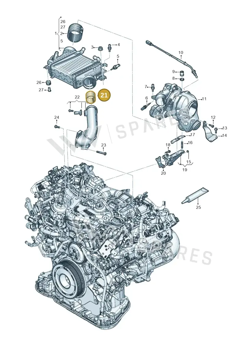 059145633K — Audi Q8 Quattro 3,0 (2018-) diagram 896145048, position 21