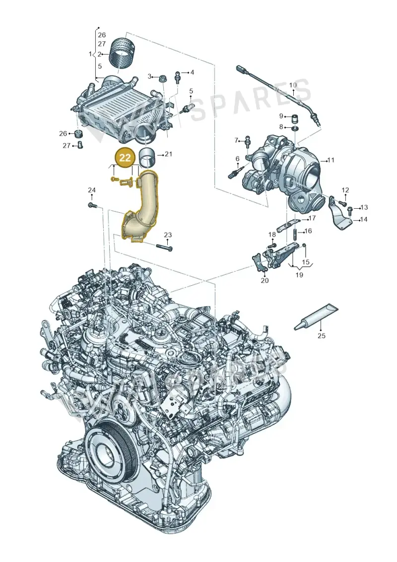 059145673FB — Audi Q8 Quattro 3,0 (2018-) diagram 896145048, position 22