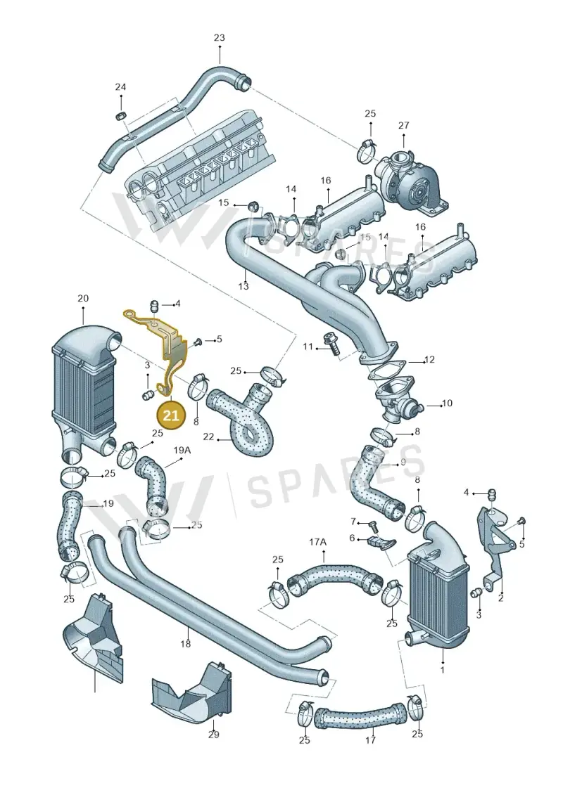 059145814B — Audi A4/S4/Av./qu.     05> (2005-) diagram 249145900, position 21