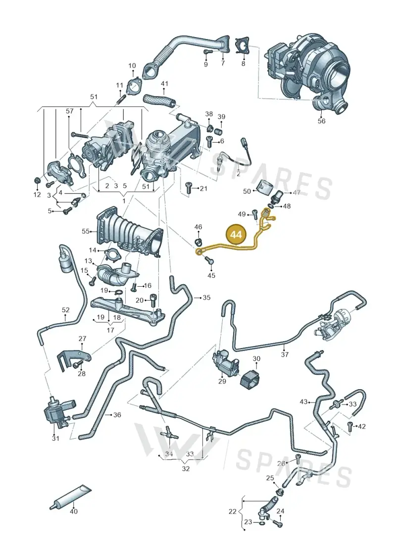059145826C — Audi A6 2.0 (2018-) diagram 435131420, position 44