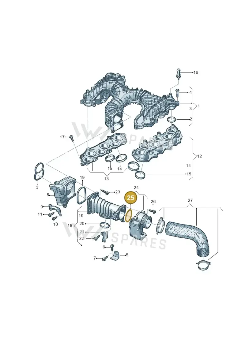 059145865C — Audi A8L (2017-2022) diagram 894129500, position 25
