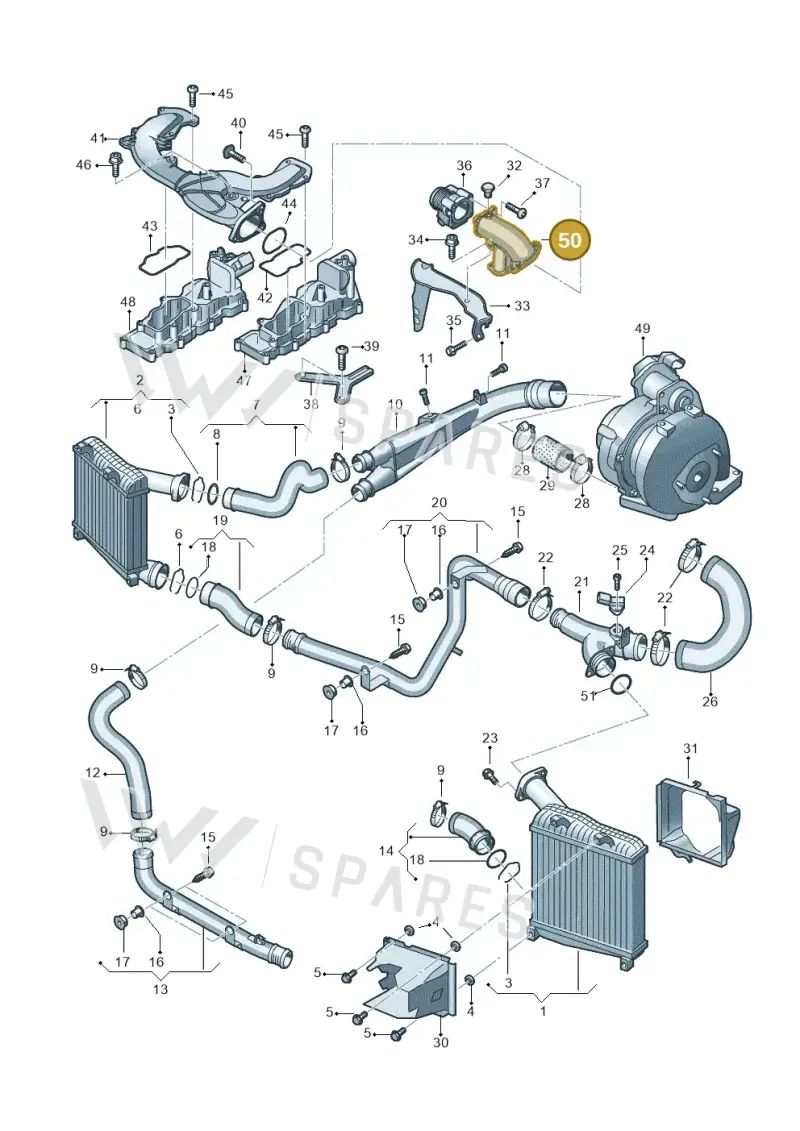 059145997H — Audi Q7 qu. 3.0 TDI (2009-2015) diagram 274145780, position 50