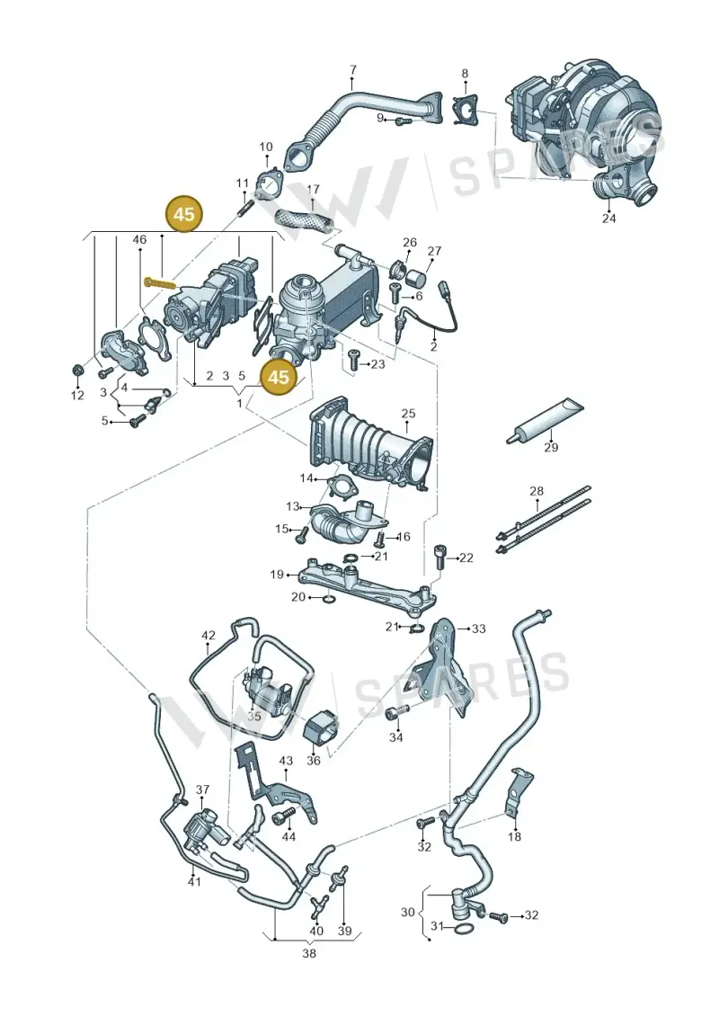 059198149B — Audi Q8 Quattro 3,0 (2018-) diagram 429131200, position 45