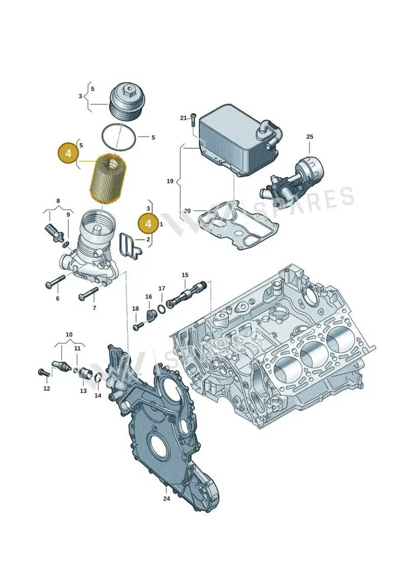 059198405D — Audi A6 2.0 (2018-) diagram 897115057, position 4