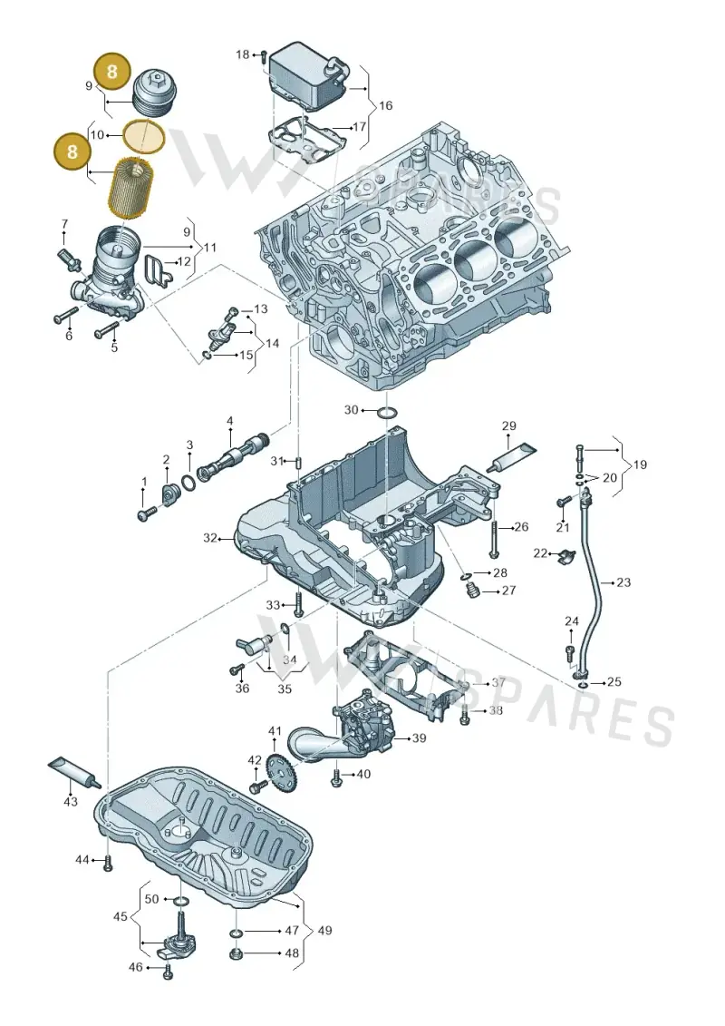 059198405D — Audi Q8 Quattro 3,0 (2018-) diagram 896115500, position 8