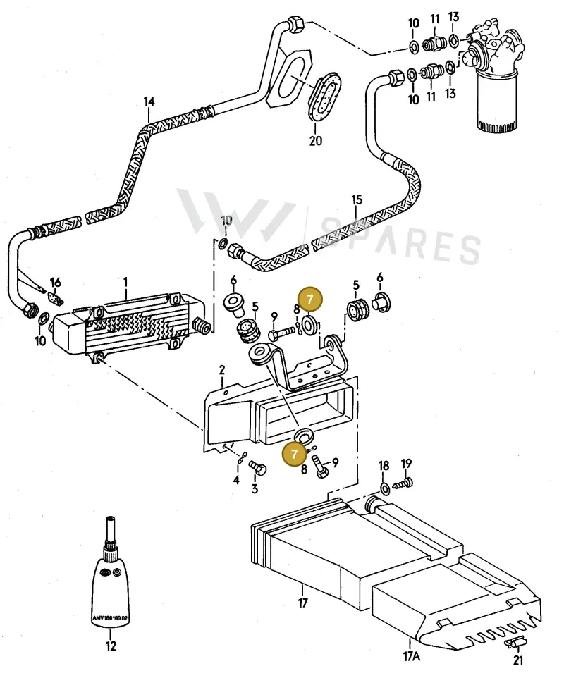 059903265A — Audi 100/Wagon (1989-1990) diagram 079017300, position 7