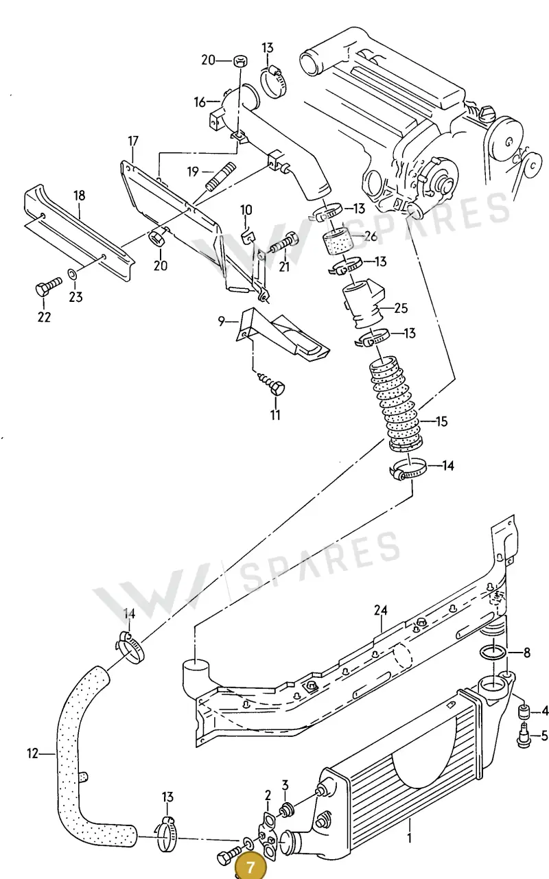 059903265A — Audi Coupe quattro/3   96 (1995-1995) diagram 141145500, position 7