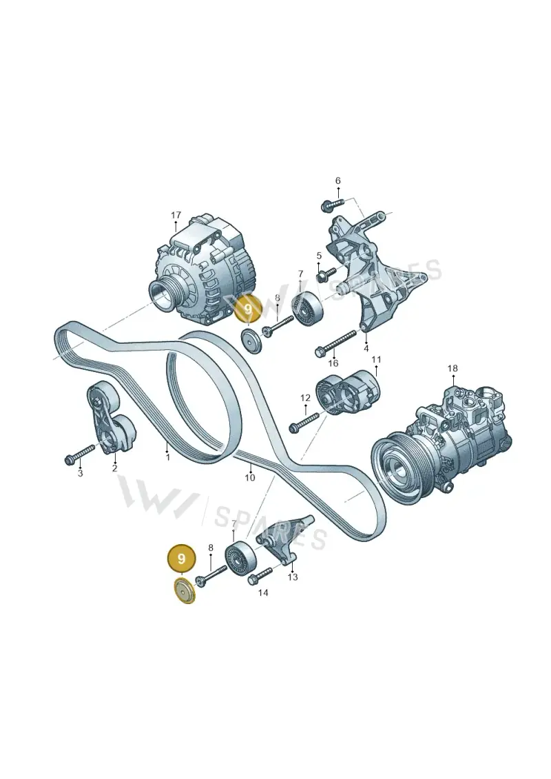059903310B — Audi Q8 Quattro 3,0 (2018-) diagram 429903425, position 9