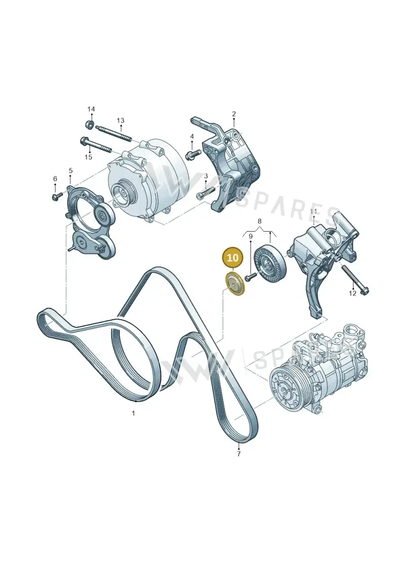 059903343A — Audi Q8 Quattro 3,0 (2018-) diagram 838903500, position 10