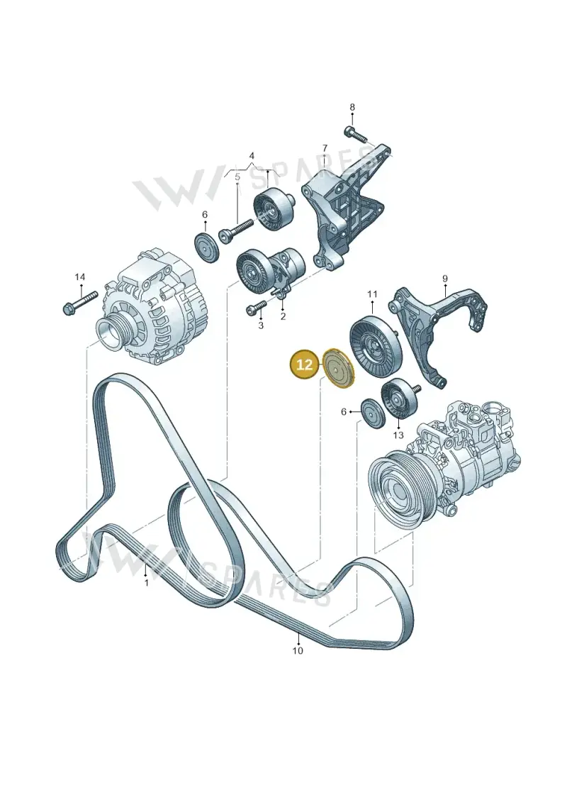 059903343A — Audi A5 Limo 2.0 (2024-) diagram 849903550, position 12