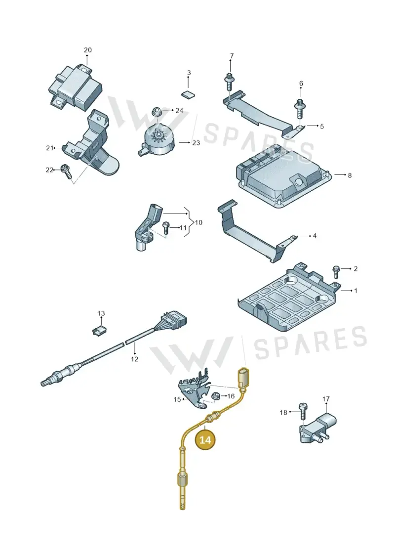 059906088CL — Audi Q7 qu. 3.0 TDI (2009-2015) diagram 609906100, position 14