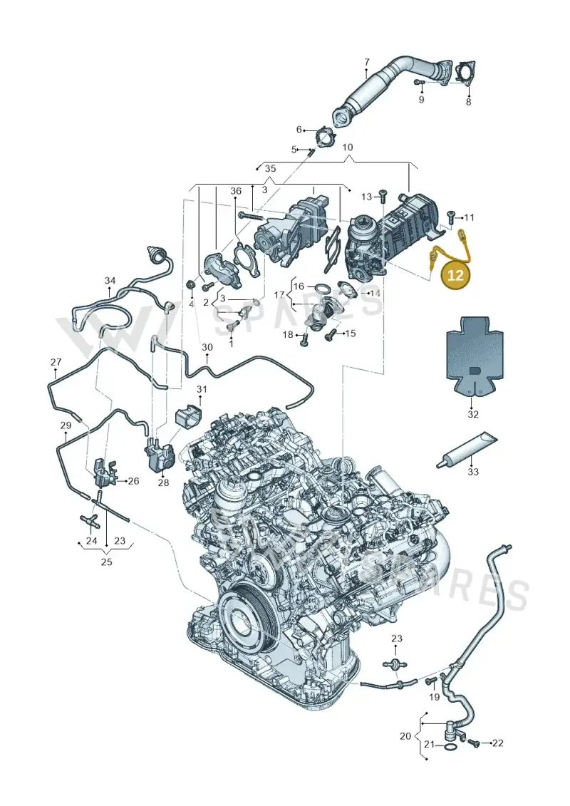 059906088DK — Audi Q8 Quattro 3,0 (2018-) diagram 896131060, position 12