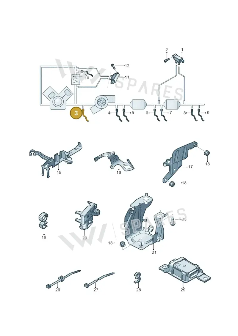 059906088DP — Audi Q8 Quattro 3,0 (2018-) diagram 429906100, position 3