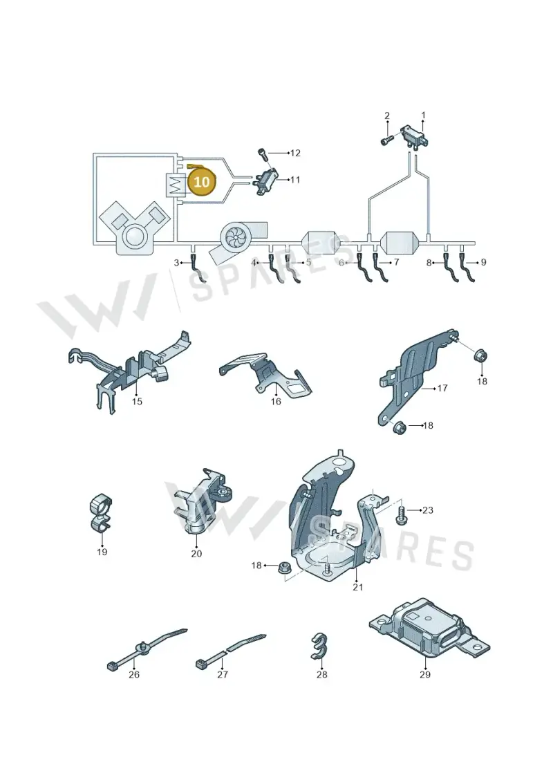 059906088DR — Audi Q8 Quattro 3,0 (2018-) diagram 429906100, position 10