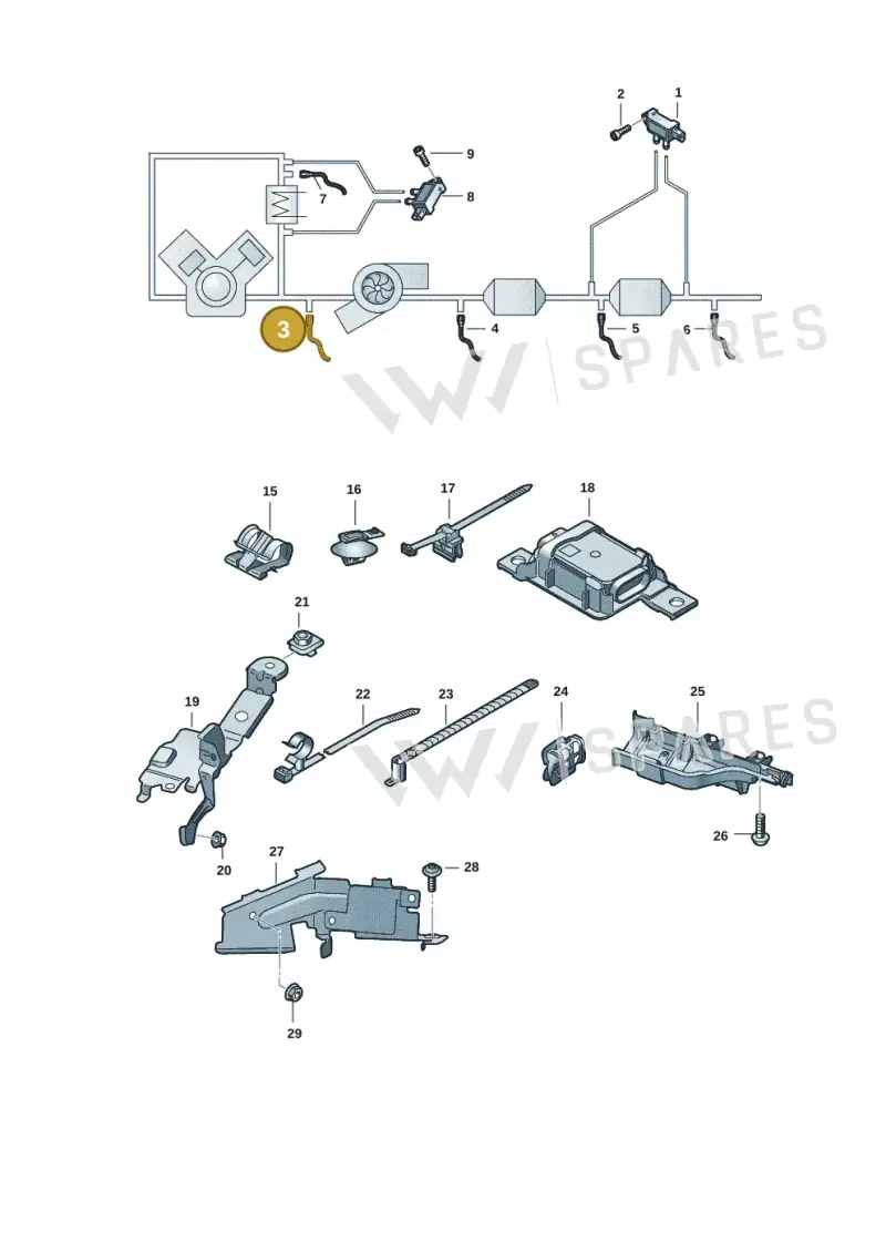 059906088EE — Audi A8L (2017-2022) diagram 838906011, position 3
