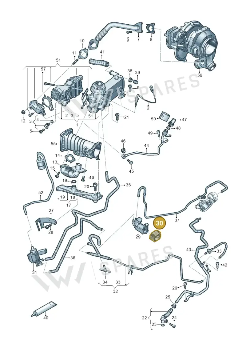 059906629H — Audi A6 2.0 (2018-) diagram 435131420, position 30