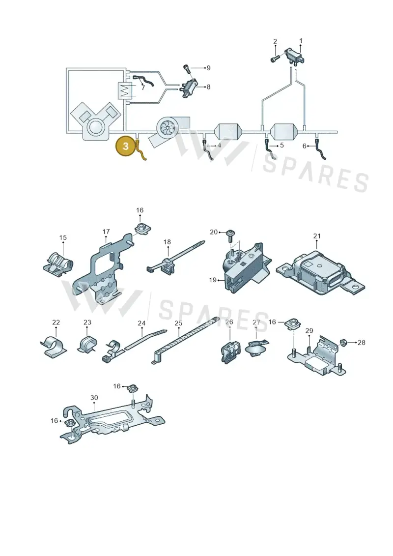 059919529B — Audi A5 Sportback (2016-2025) diagram 897906010, position 3