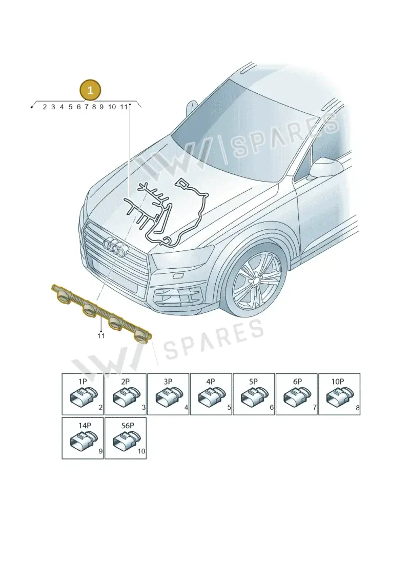 059971595JH — Audi Q7 qu. 3.0 TDI (2015-2019) diagram 859971450, position 1