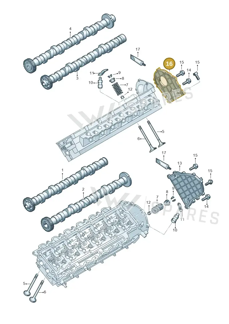 05A109130C — Audi Q7 qu. 3.0 TDI (2009-2015) diagram 493109220, position 16